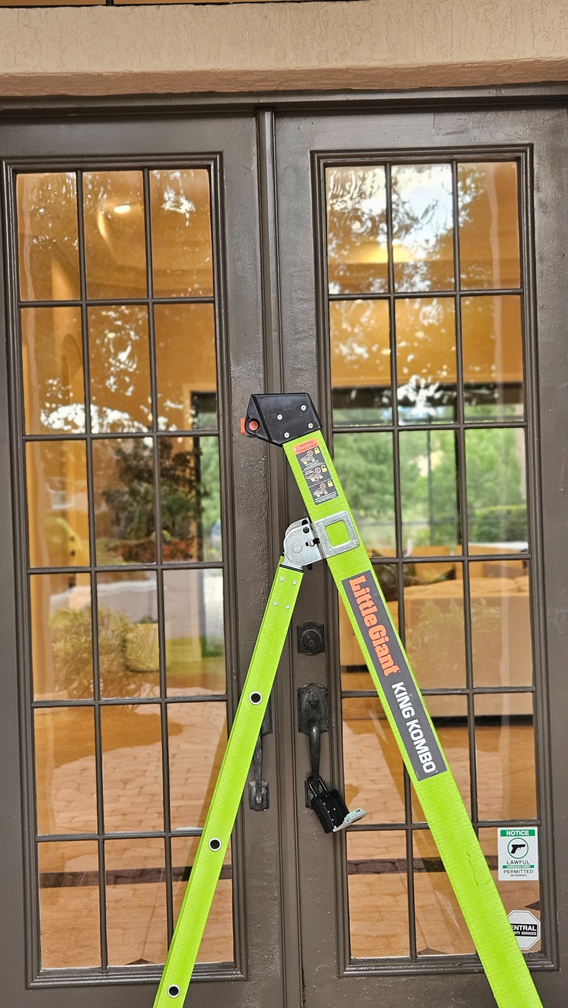 Professional French door and window glass cleaning in Sarasota